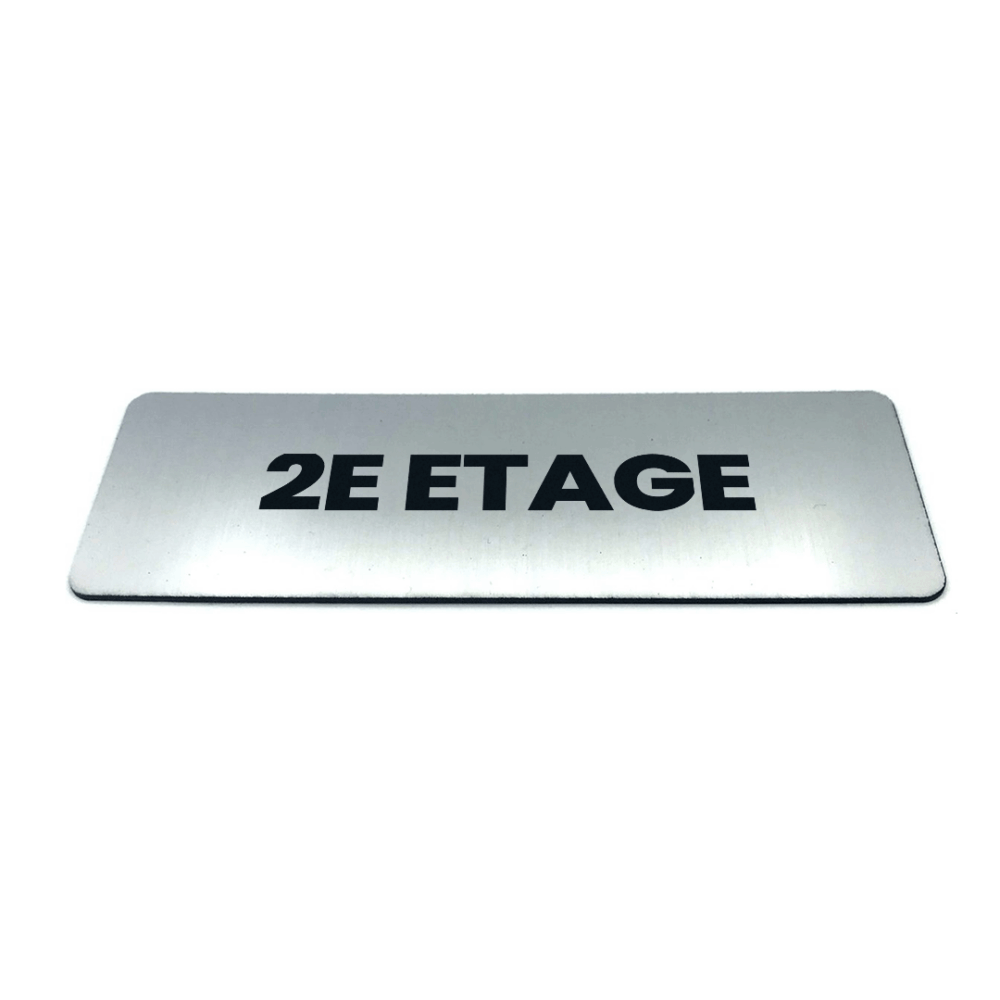 Deurbordje met Tekst 2e etage - Formaat 150 mm x 50 mm x 1,6 mm - Incl. plakstrip