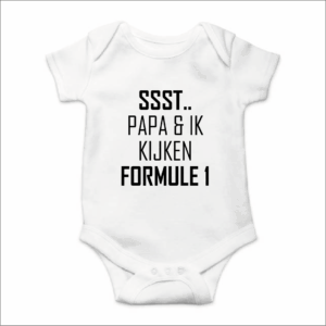 Rompertje met tekst - Papa en ik kijken formule 1