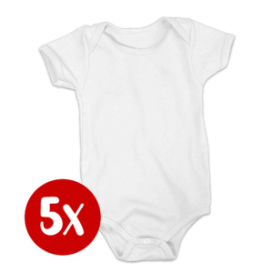 5x Blanco Soft Touch Rompertje - Wit | 100% katoen - Goede kwaliteit