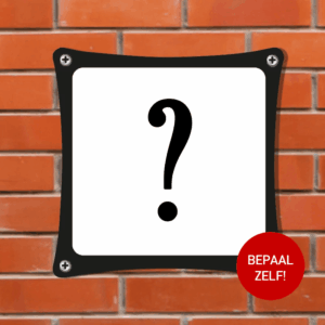 Huisnummerbord Emaille-Look - EIGEN NUMMER - Standaard - 10 x 10 cm | incl. schroeven