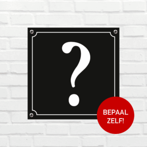 Huisnummerbord Mat zwart Deluxe - EIGEN NUMMER - incl. bevestiging