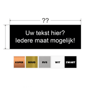 Gegraveerd naamplaatje zelf samenstellen