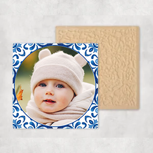 Oud-hollands tegeltje met eigen foto - Keramisch tegeltje - 10,8cm x 10,8cm