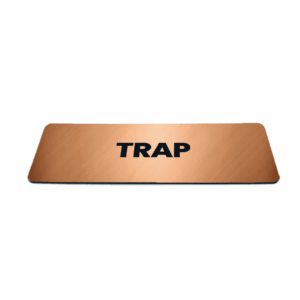 Deurbordje Brons/Koper-look met tekst trap - Formaat 150 x 50 mm x 1,6 mm - Zelfklevend