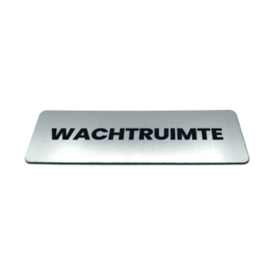 Deurbordje met tekst Wachtruimte - Formaat 150 x 50 mm x 1,6 mm - Incl. plakstrip
