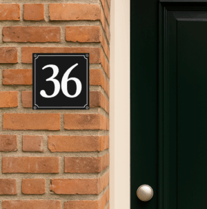 Huisnummerbord Mat zwart Deluxe