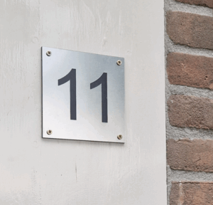 Huisnummerbord RVS Deluxe