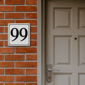 Huisnummerbord Wit Dibond Deluxe