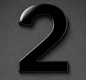 Huisnummer Zwart Glans