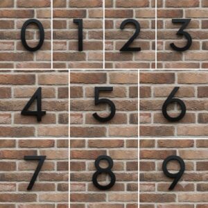 Acrylato Mat zwart huisnummer - incl. bevestiging