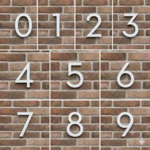 Acrylato Mat wit huisnummer - incl. bevestiging